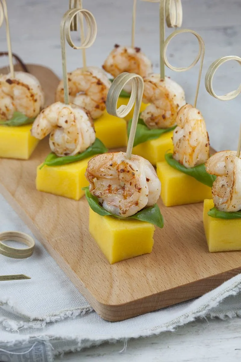 Gamba en mango hapjes