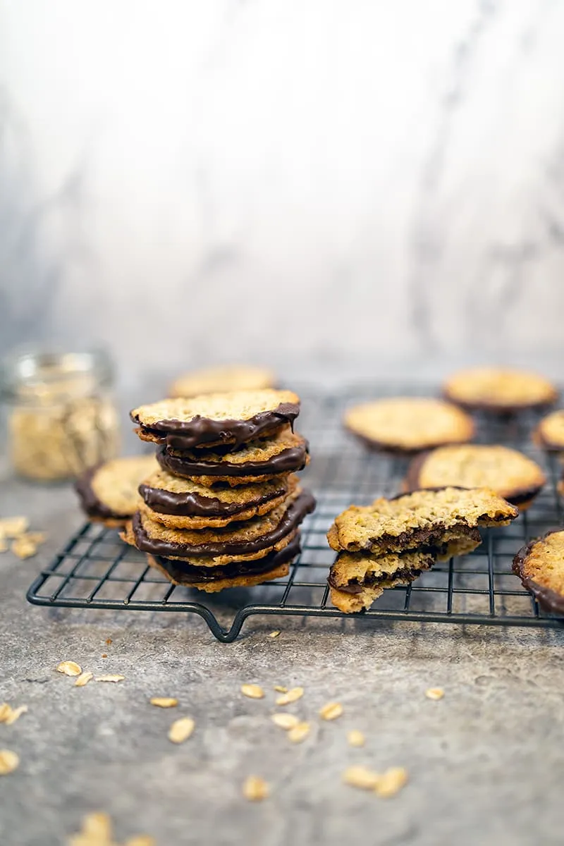 Havreflarn - Zweedse havermoutkoekjes met chocolade