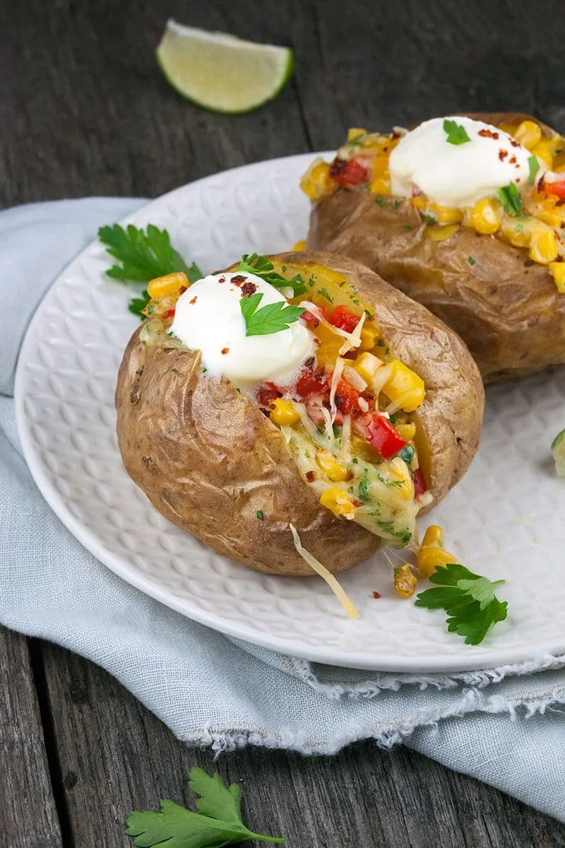 Mexicaanse gepofte aardappel