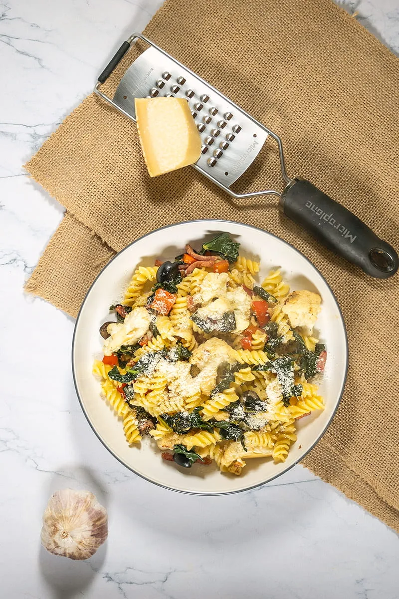 Pasta met palmkool
