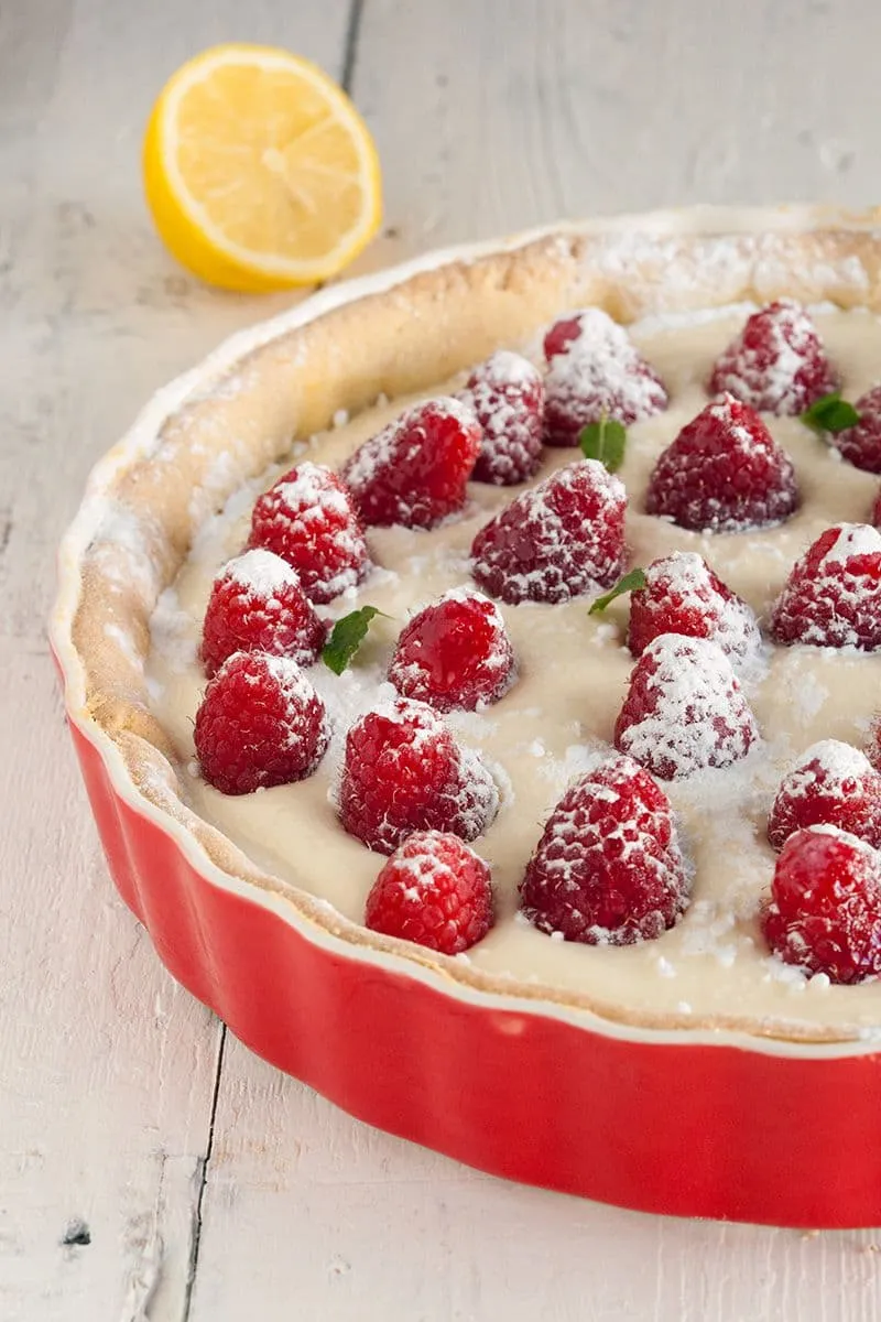 Frambozen mascarpone taart