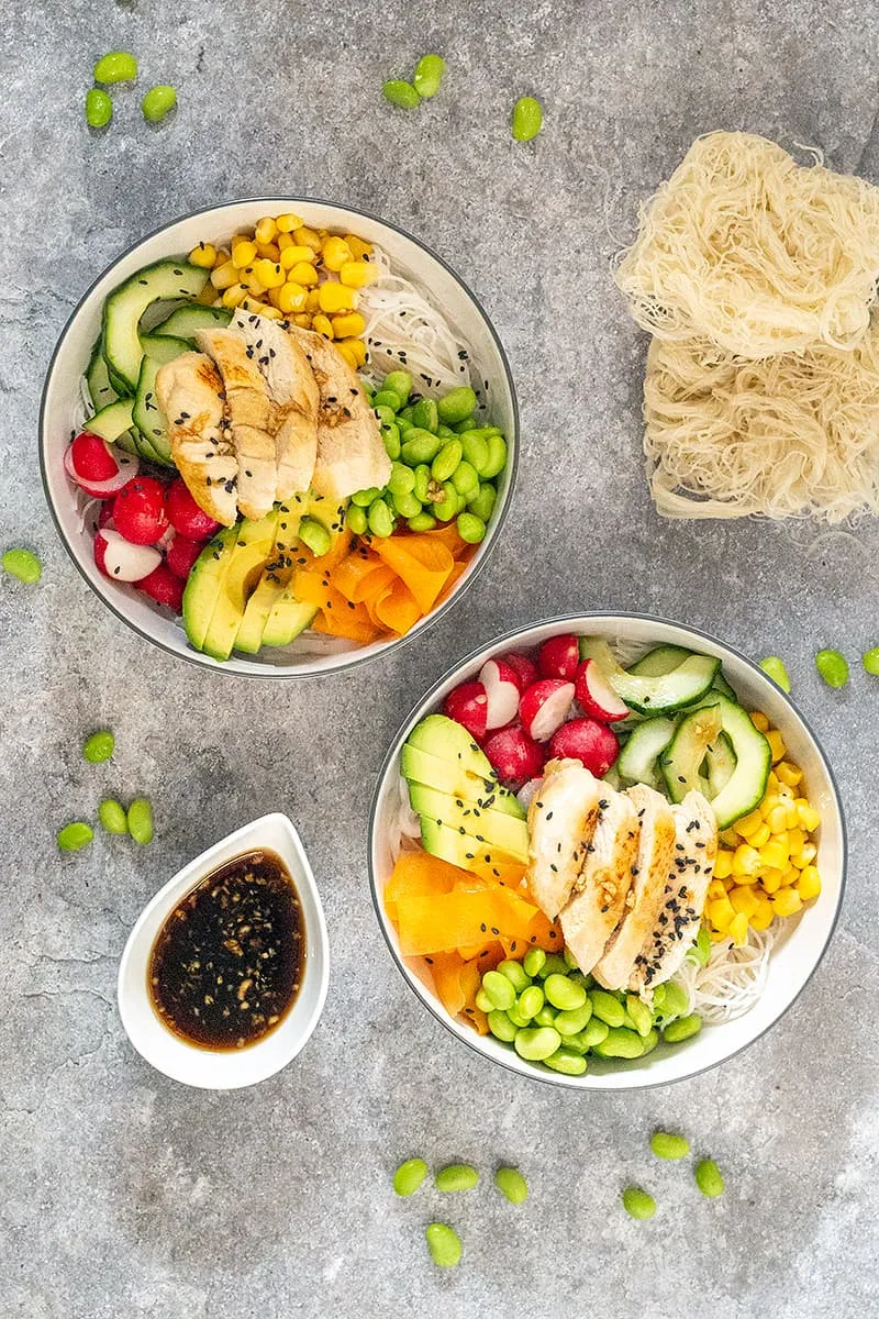 Aziatische bowl met kip - heerlijk met mihoen of rijst