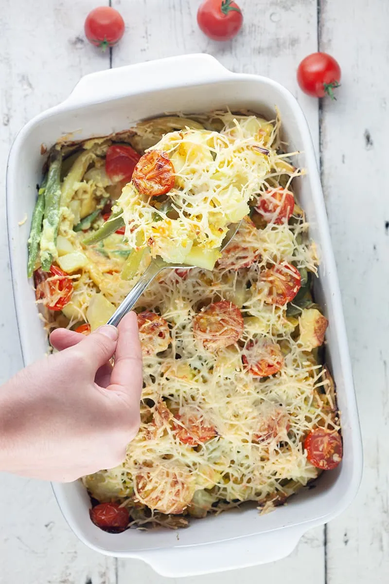 Sperziebonenschotel uit de oven