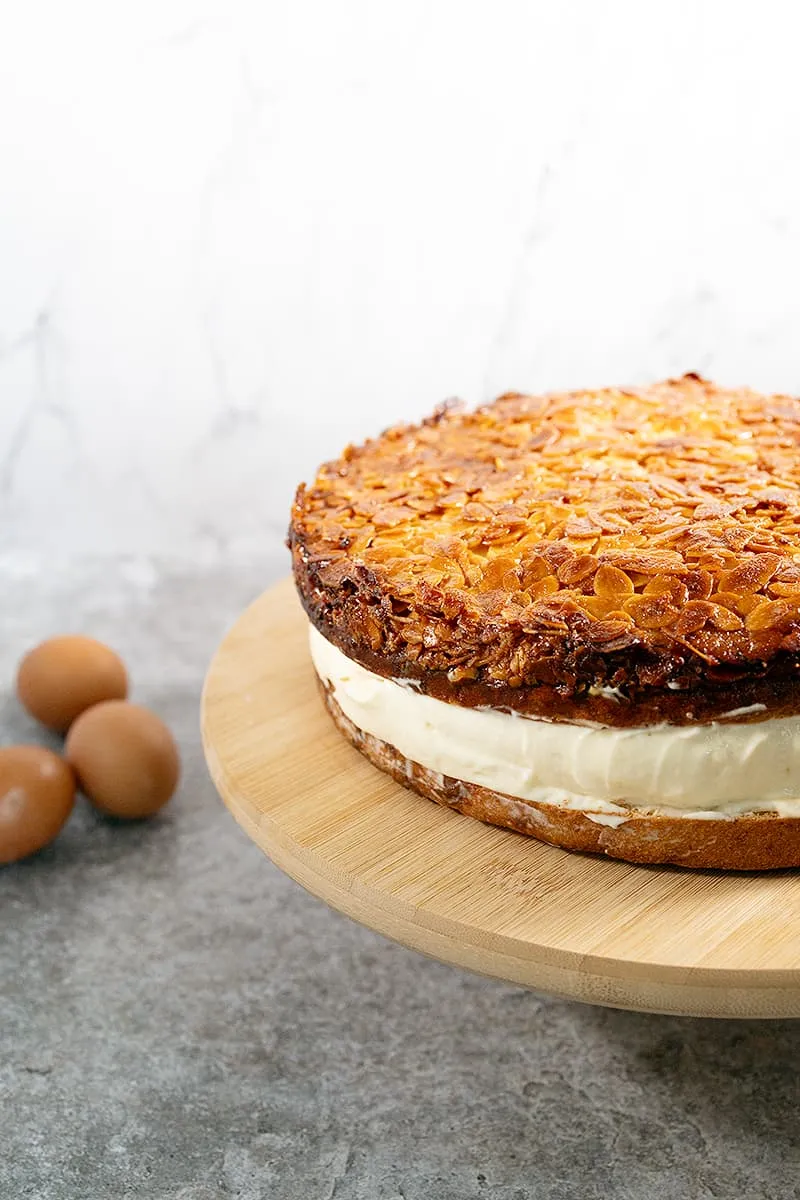 Bienenstich - Duitse taart met vanilleroom
