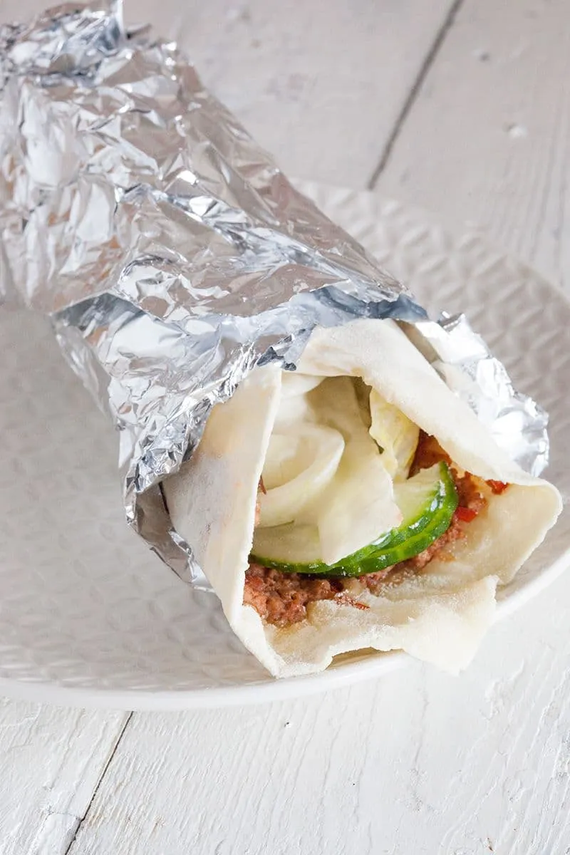 Turkse pizza (Lahmacun)