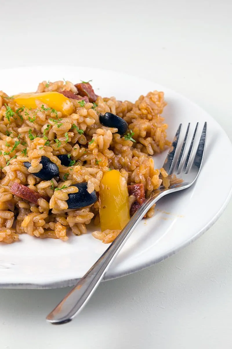 Risotto met chorizo en paprika