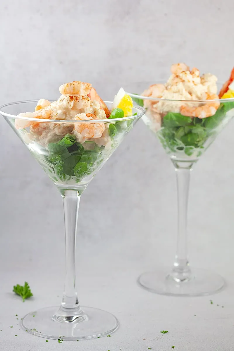 Krabcocktail met garnalen
