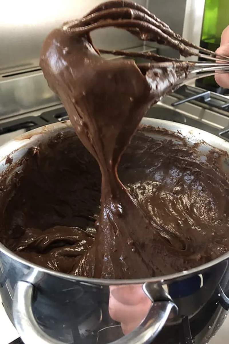 Chocolade taart vulling