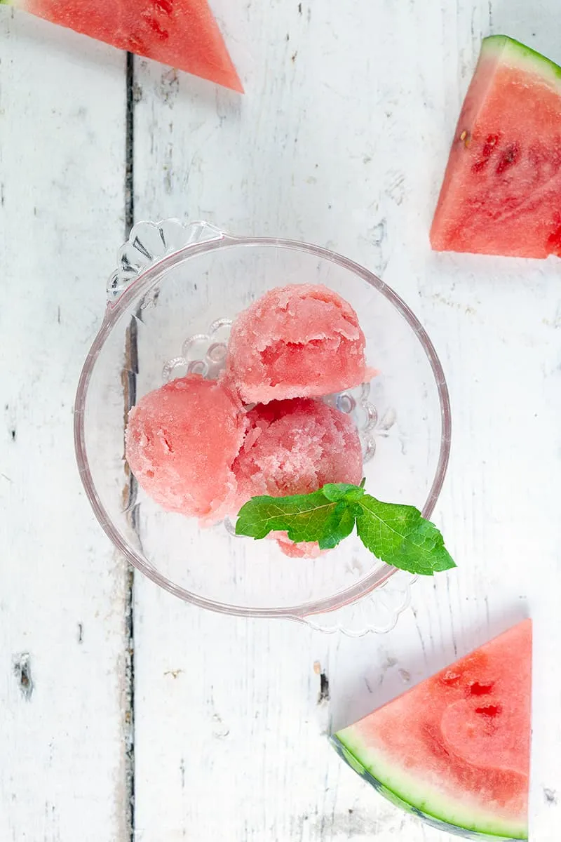 Watermeloen sorbet