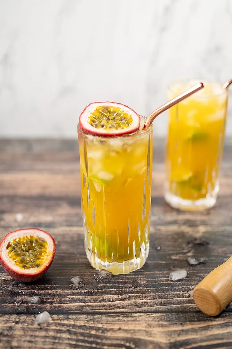 Ipanema mocktail - alcoholvrije cocktail met passievrucht en limoen