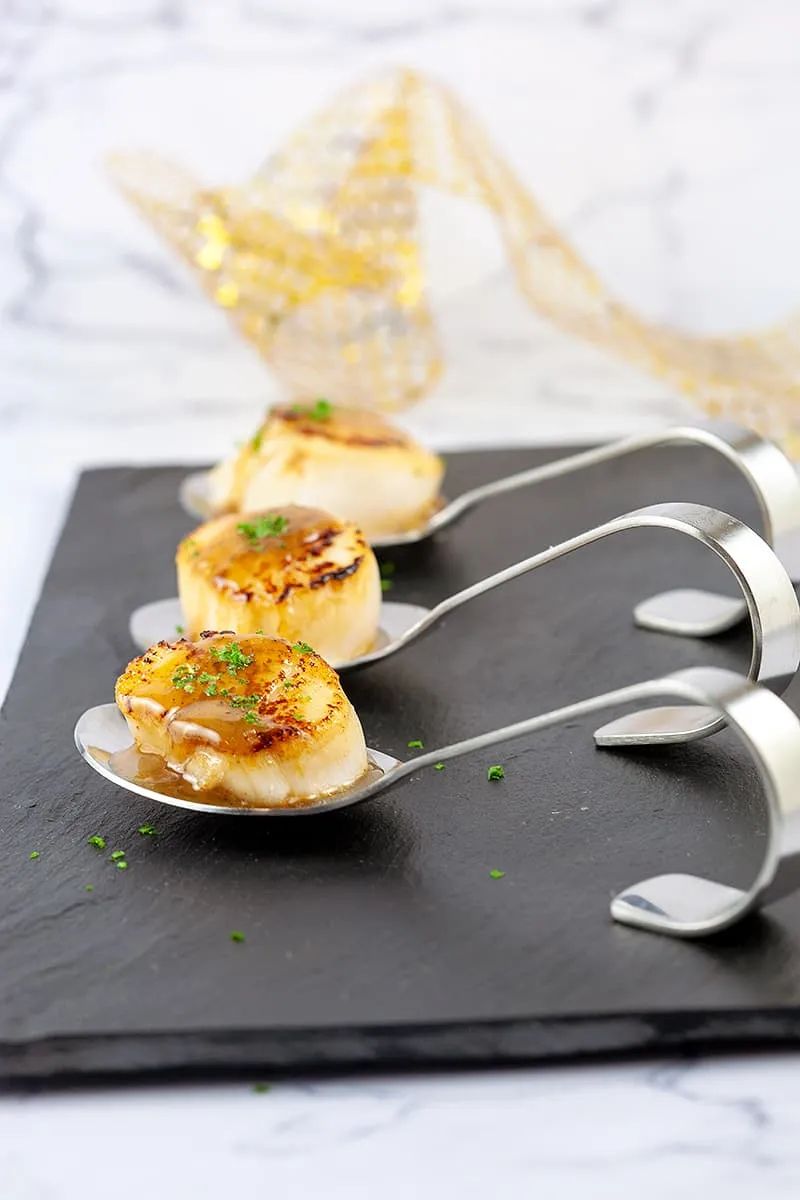 Amuse van coquille met vanille