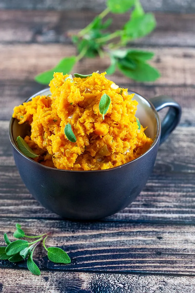 Zoete aardappelpuree