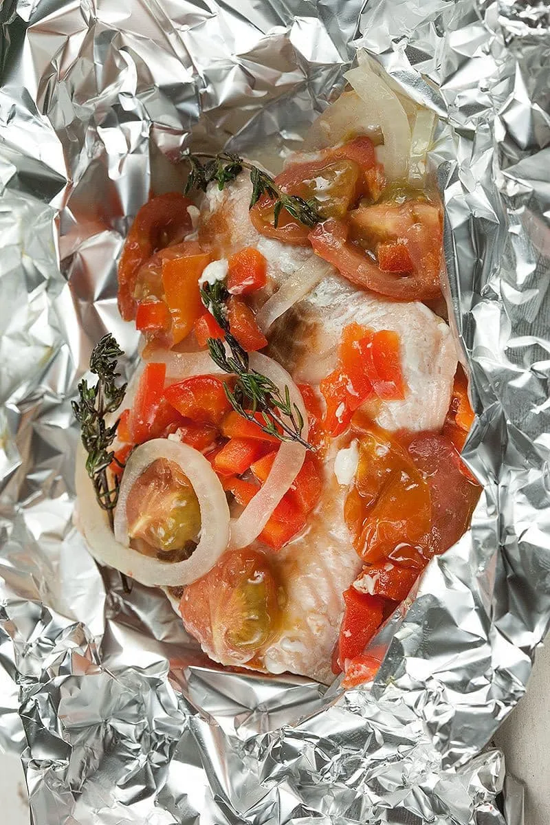 Zalmpakketje uit de oven
