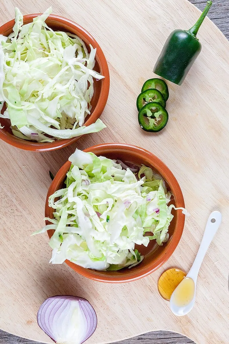 Snelle groene koolsalade