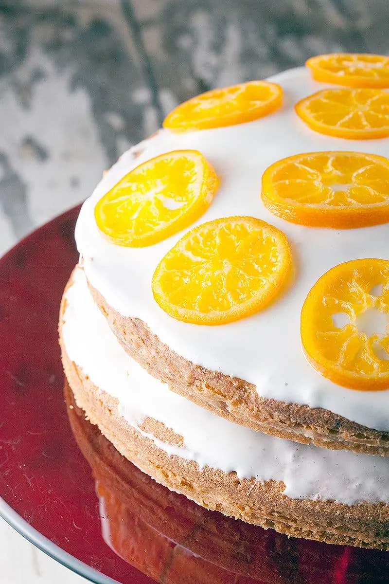 Lagen cake met mandarijntjes