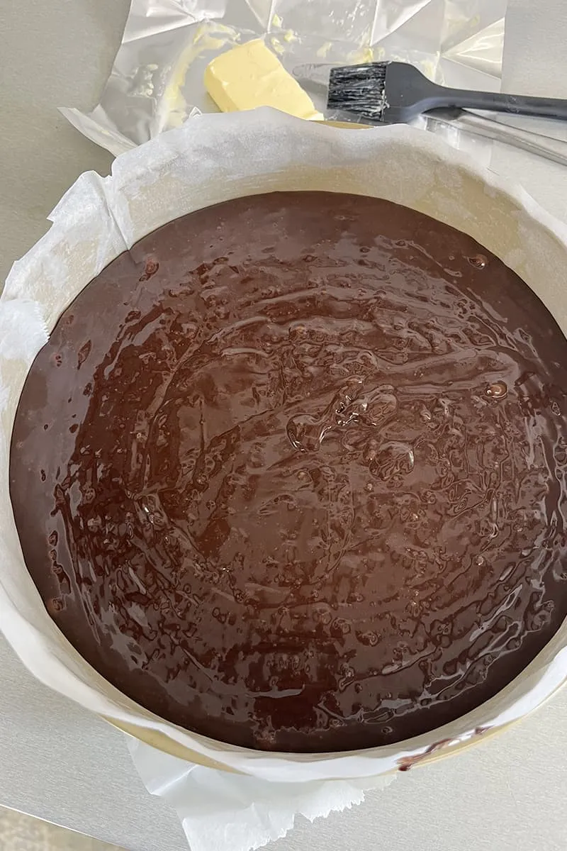 Glutenvrije chocoladecake voorbereiding