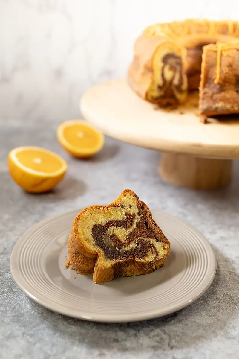 Tulband cake met chocolade en sinaasappel