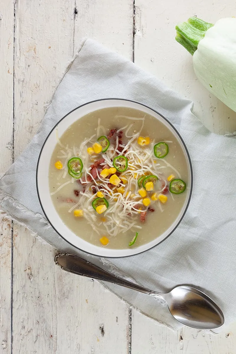 Witte courgettesoep