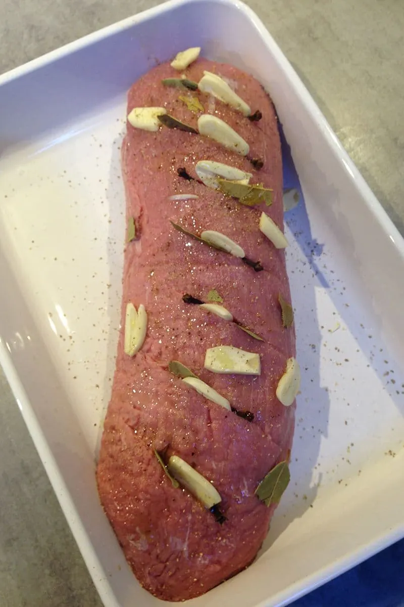 Vitello tonnato voorbereiding