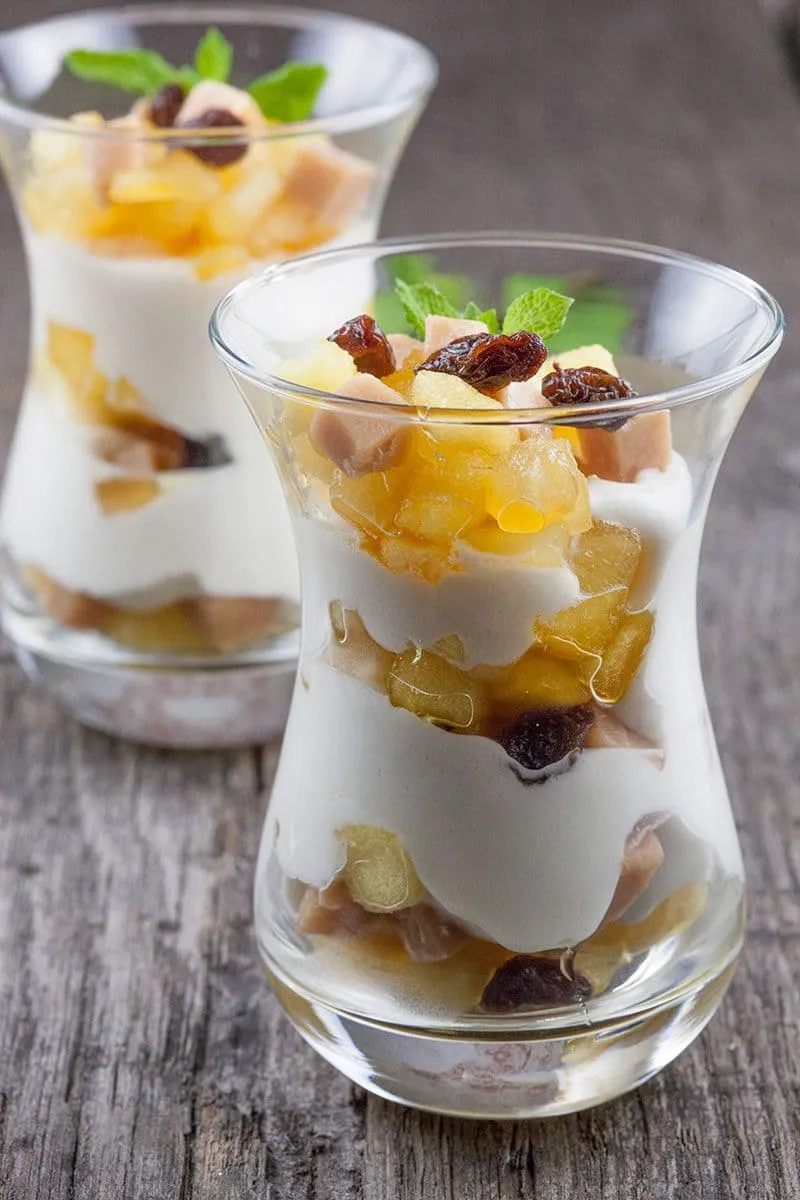 Gekarameliseerde appel met fudge