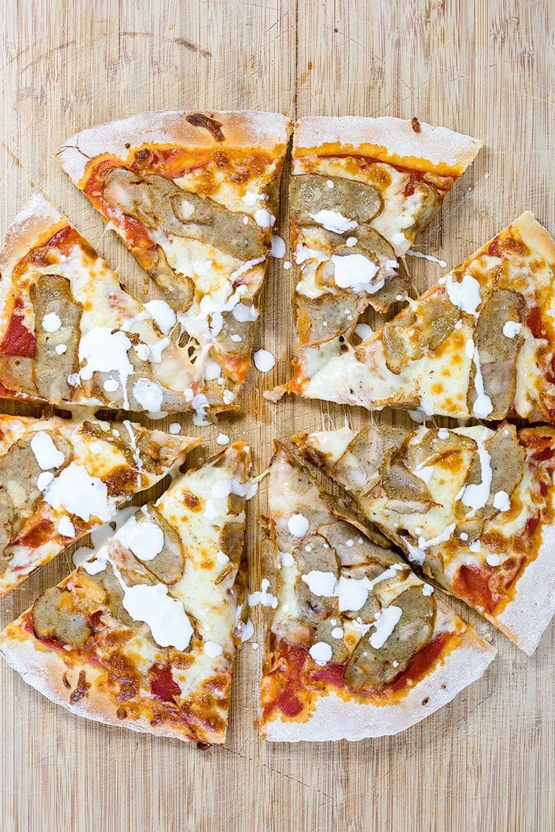 Pizza chicken kebab