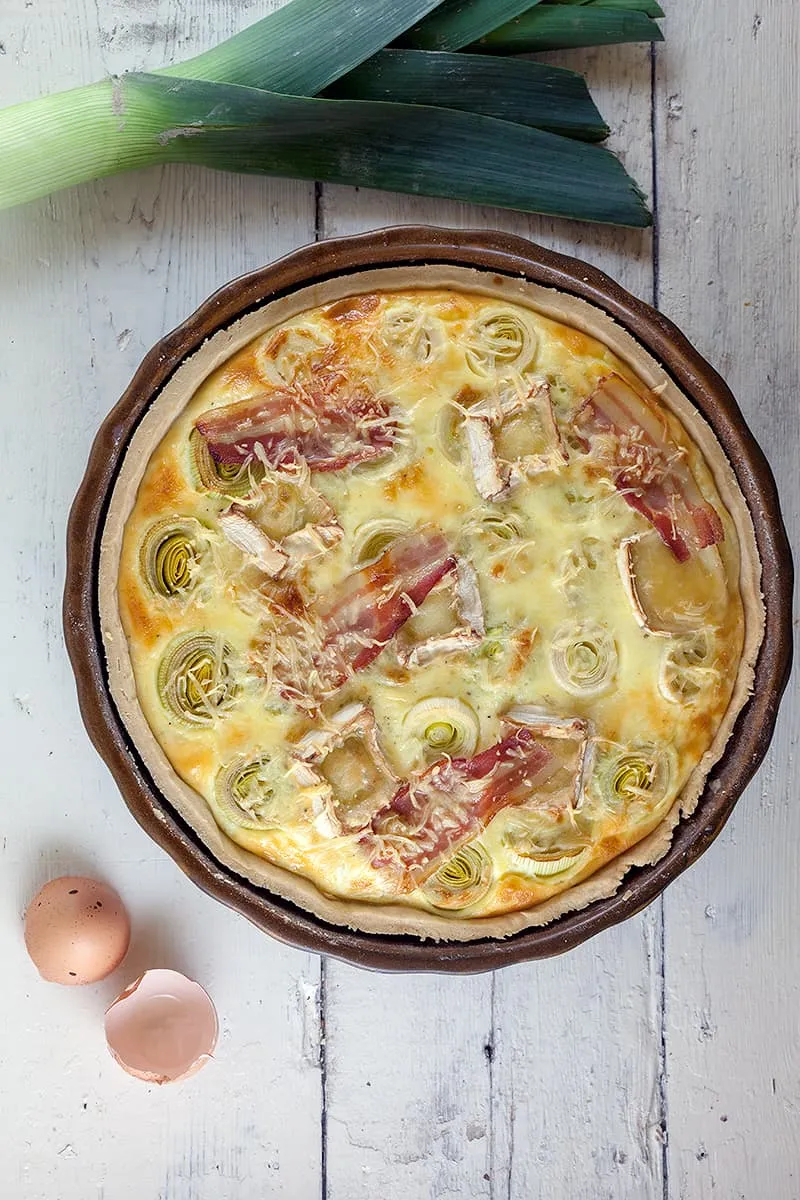 Quiche met prei en geitenkaas