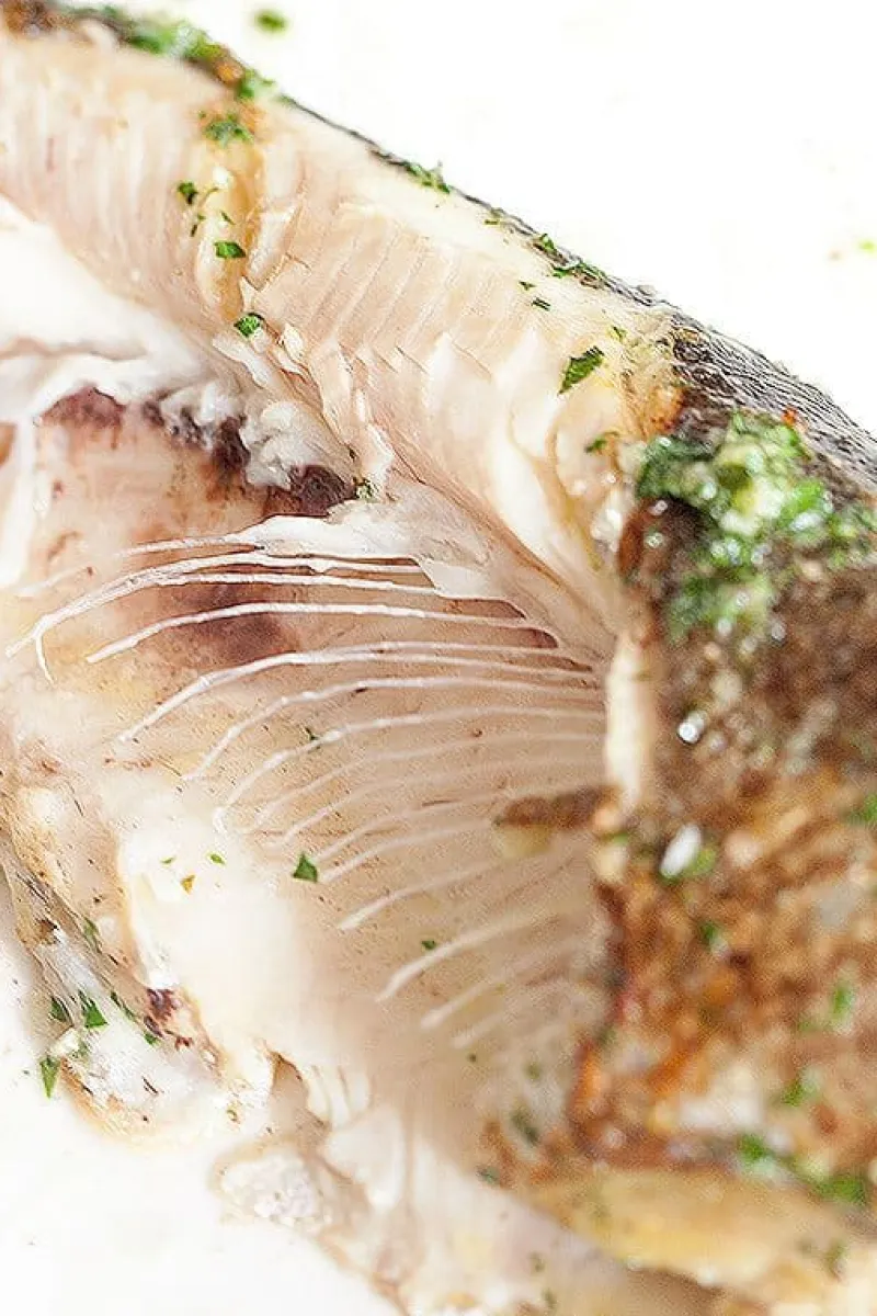Forel met kruidenboter