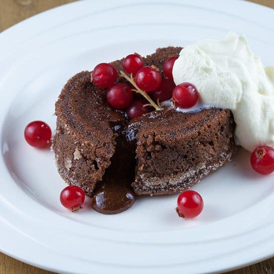 Gesmolten chocolade lava cake -of- Moelleux au chocolat