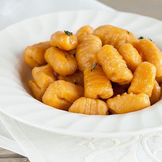 Zoete aardappel gnocchi