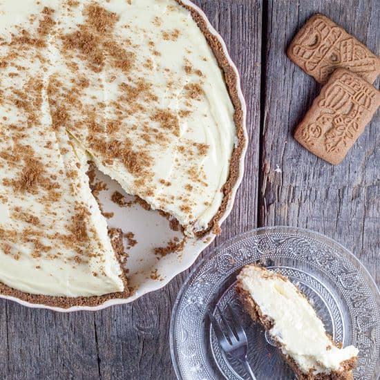 Witte chocolade cheesecake met speculaas