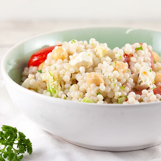 Parelcouscous salade met bloemkool